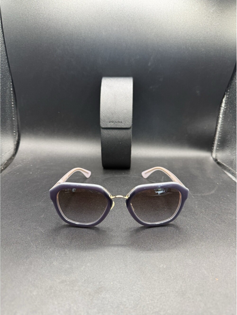 Prada Women’s Sunglasses Square SPR 25R Blue/Grey Gradient 55-21-140